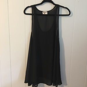 Show Me Your MuMu sheer black swing tank top